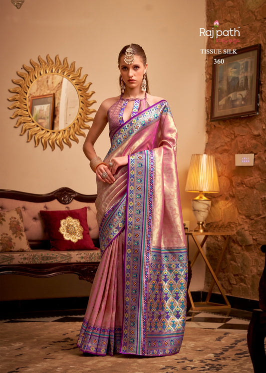 360 Maheswari Rajpath Tissue Silk Sarees