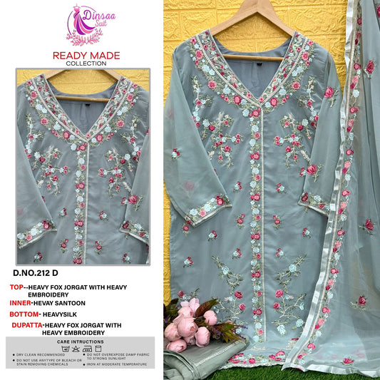 212-D Dinsaa Suit Pakistani Readymade Suits