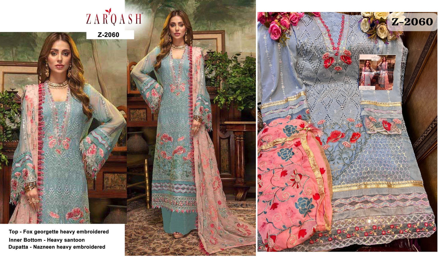 Z-2060 Zarqash Pakistani Salwar Suits