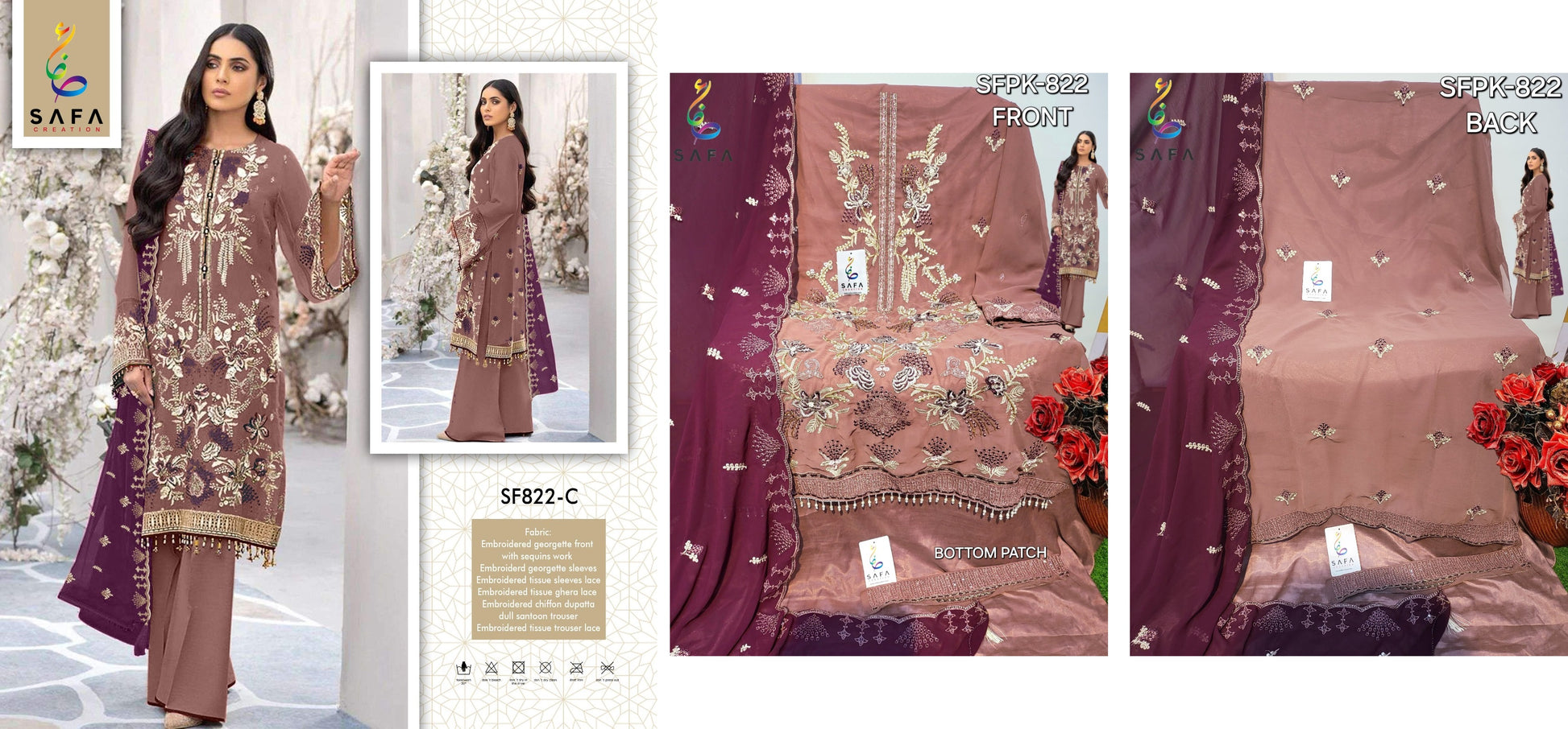 822C Safa Creation Pakistani Salwar Suits