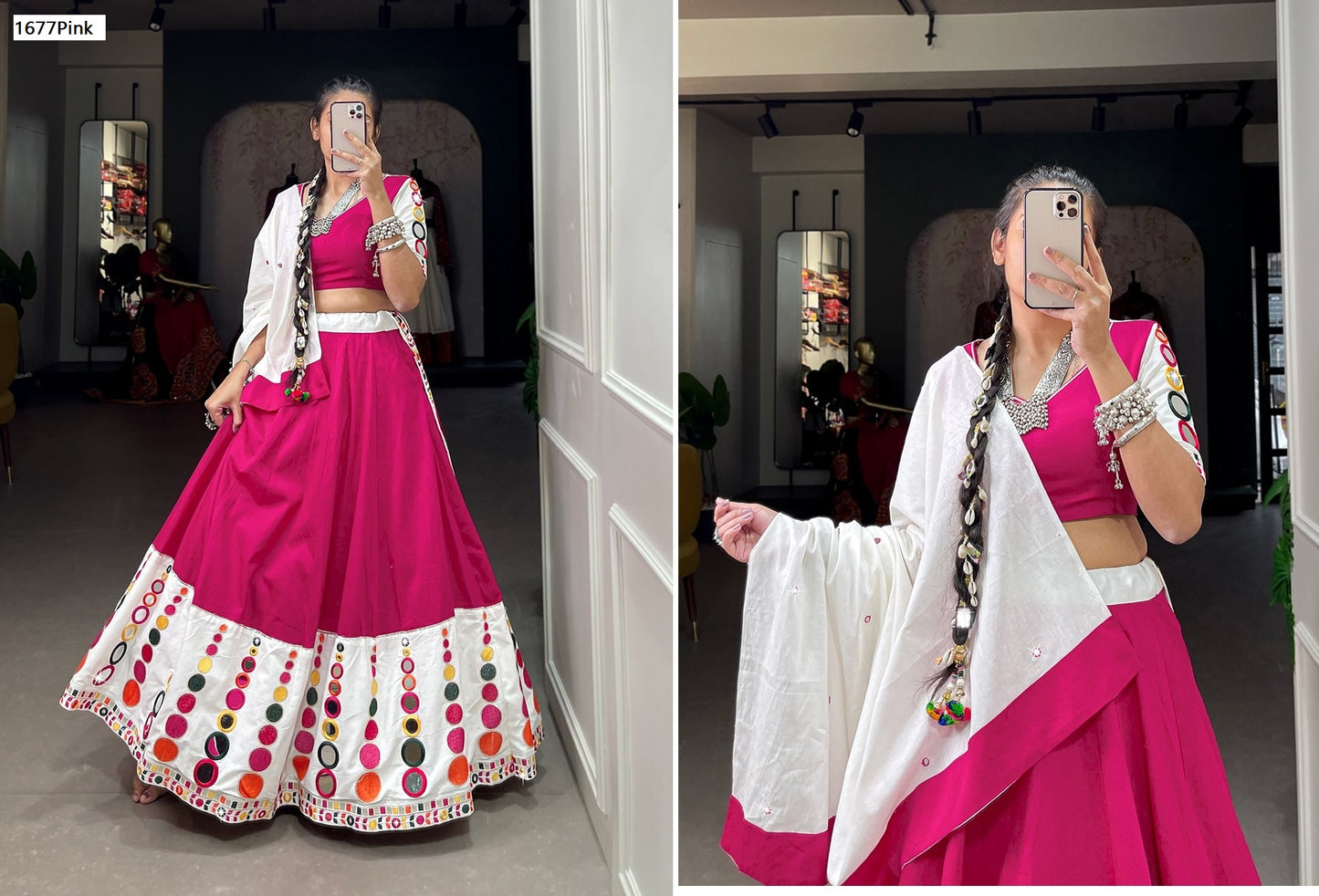 1677Pink Aawiya Lehenga Choli