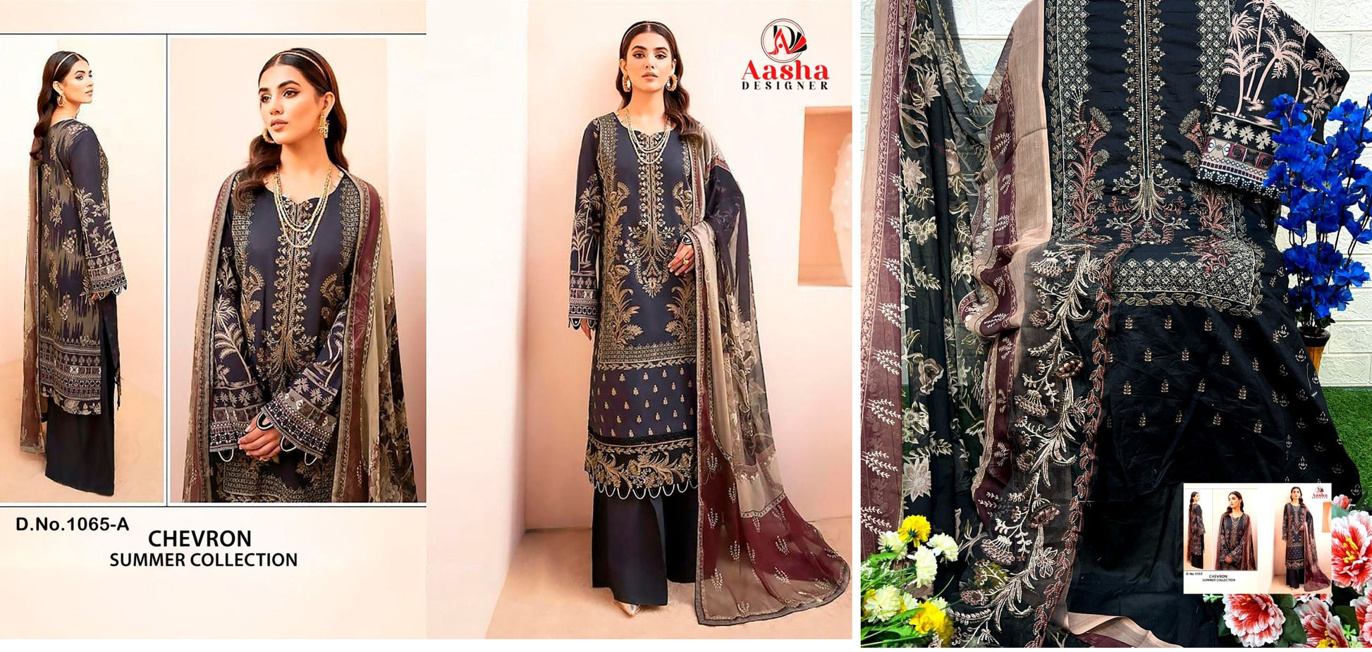 1065A Aasha Designer Pakistani Salwar Suits