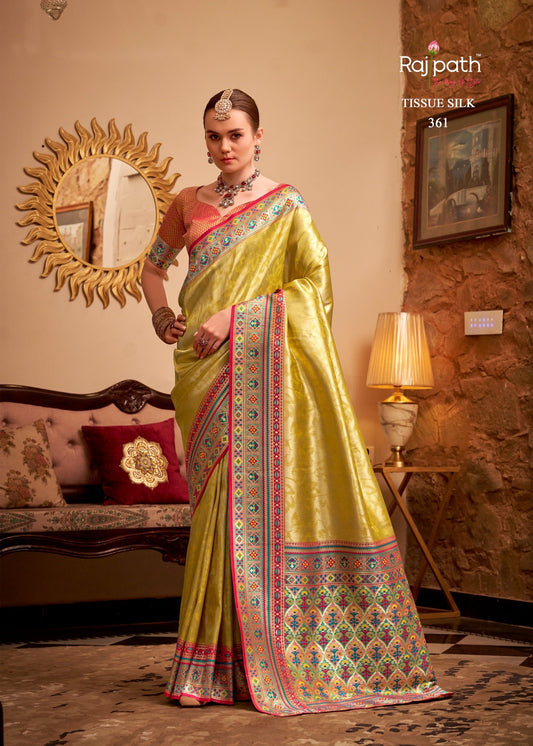 361 Maheswari Rajpath Tissue Silk Sarees