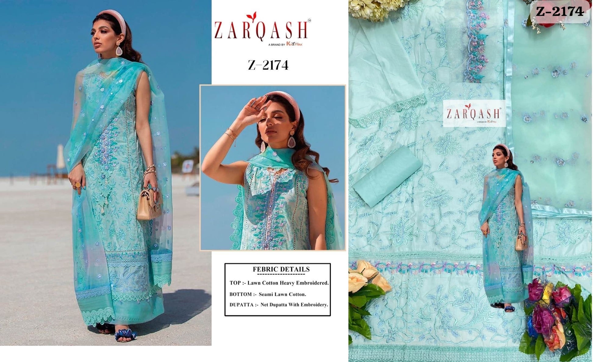 2174 Zarqash Pakistani Salwar Suits