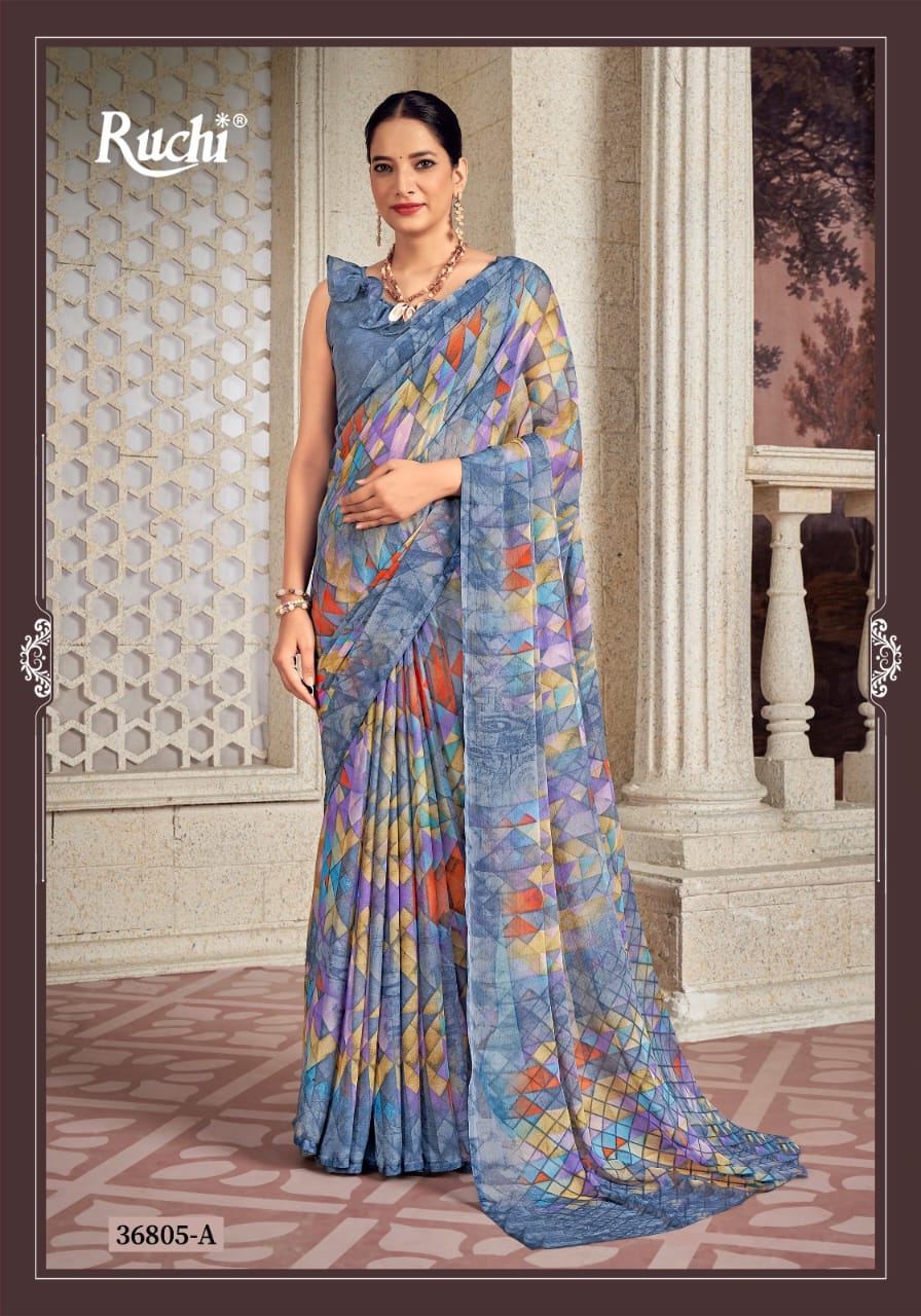 36805A Star Vol 173 Ruchi Chiffon Sarees
