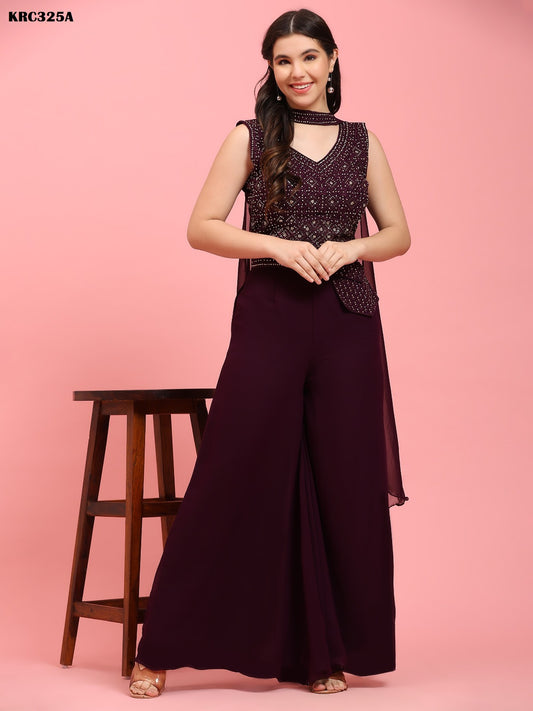 325A Amoha Crop Top Plazzo Set