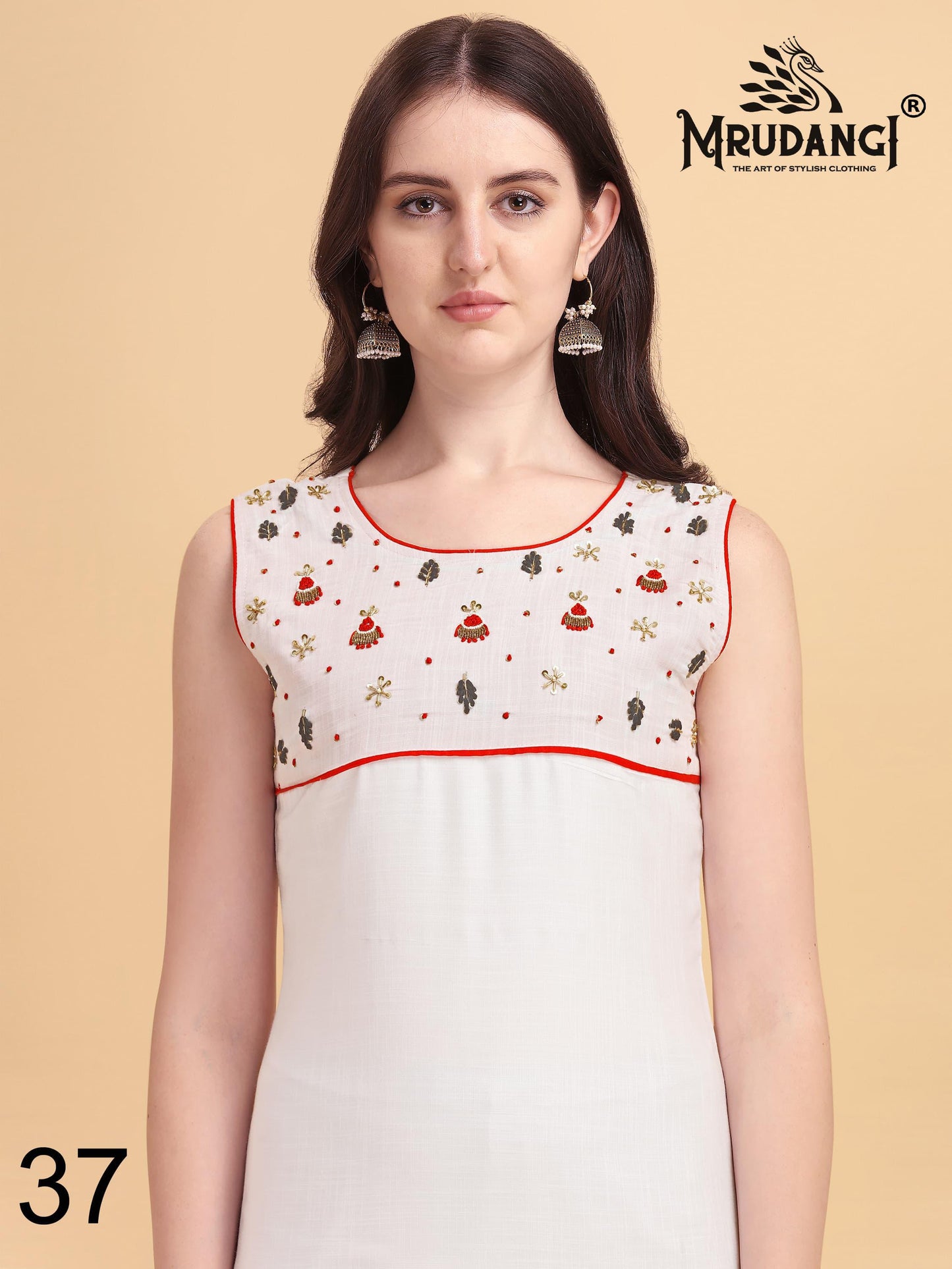 37-Noor Mrudangi Cotton Slub Kurti
