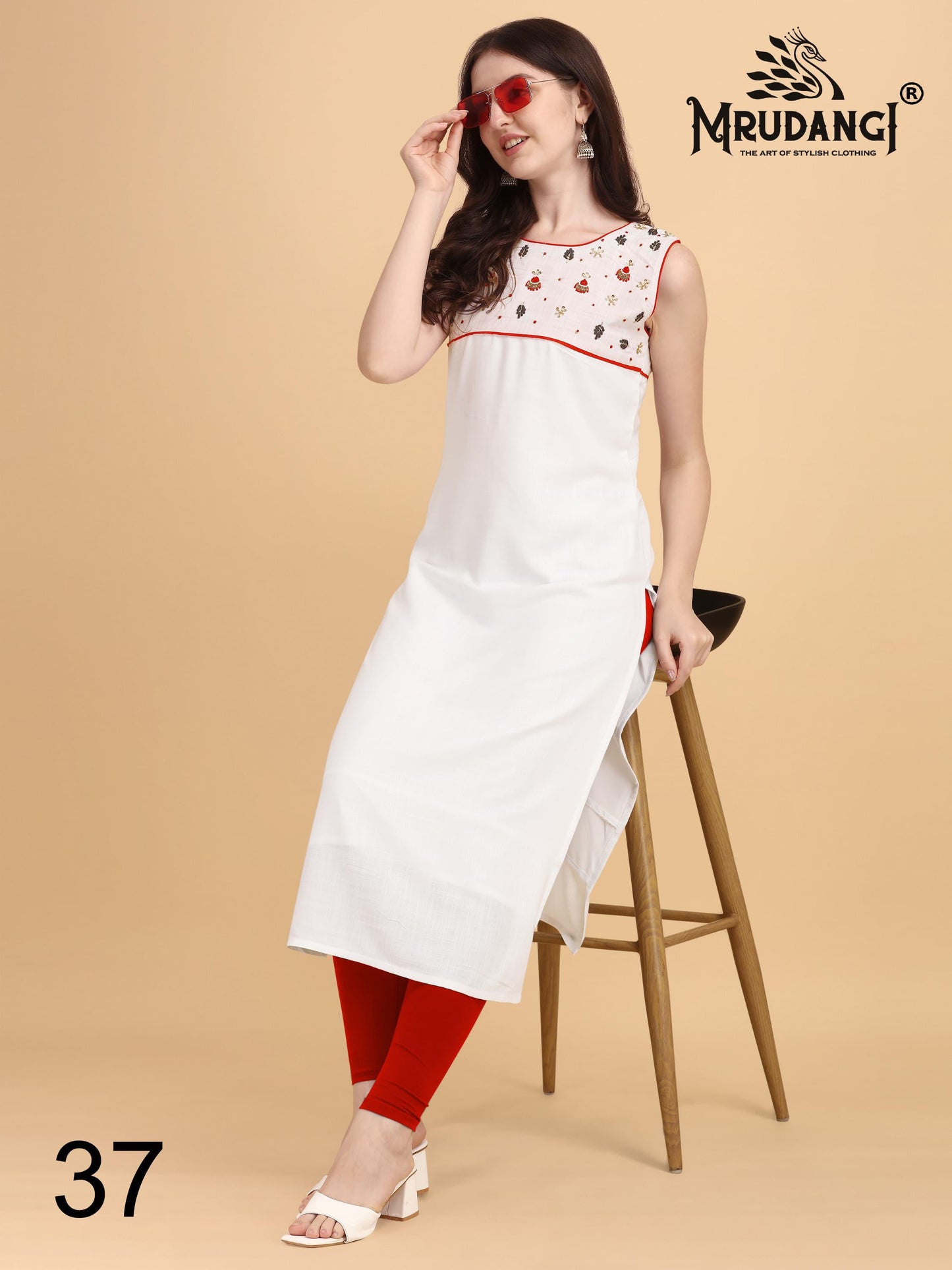 37-Noor Mrudangi Cotton Slub Kurti