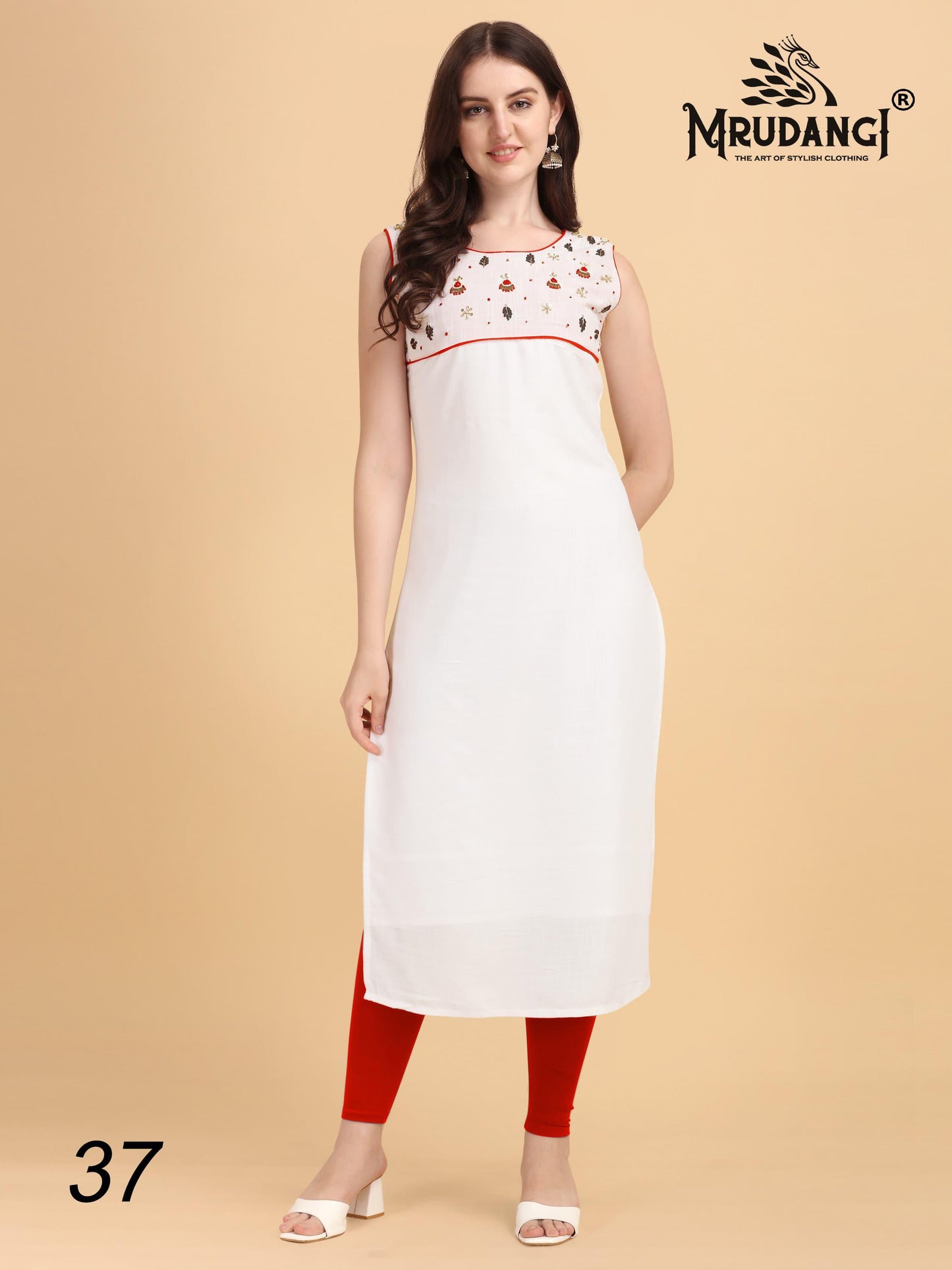 37-Noor Mrudangi Cotton Slub Kurti