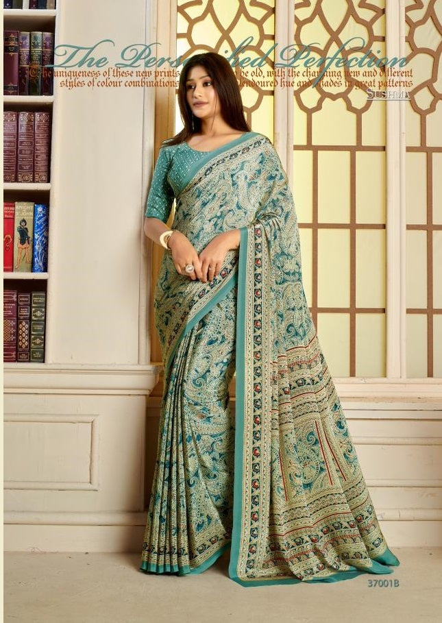 37001B Shades Exclusive Sushma Georgette Sarees