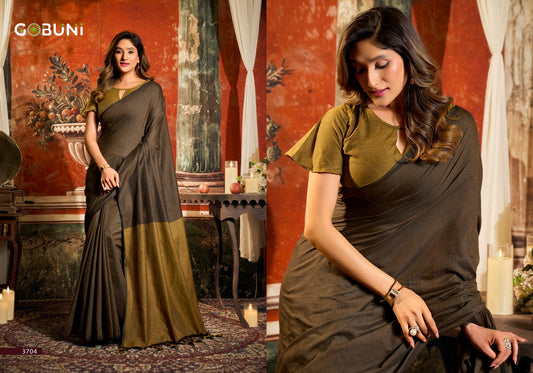 3704 Swati Gobuni Mal Cotton Sarees