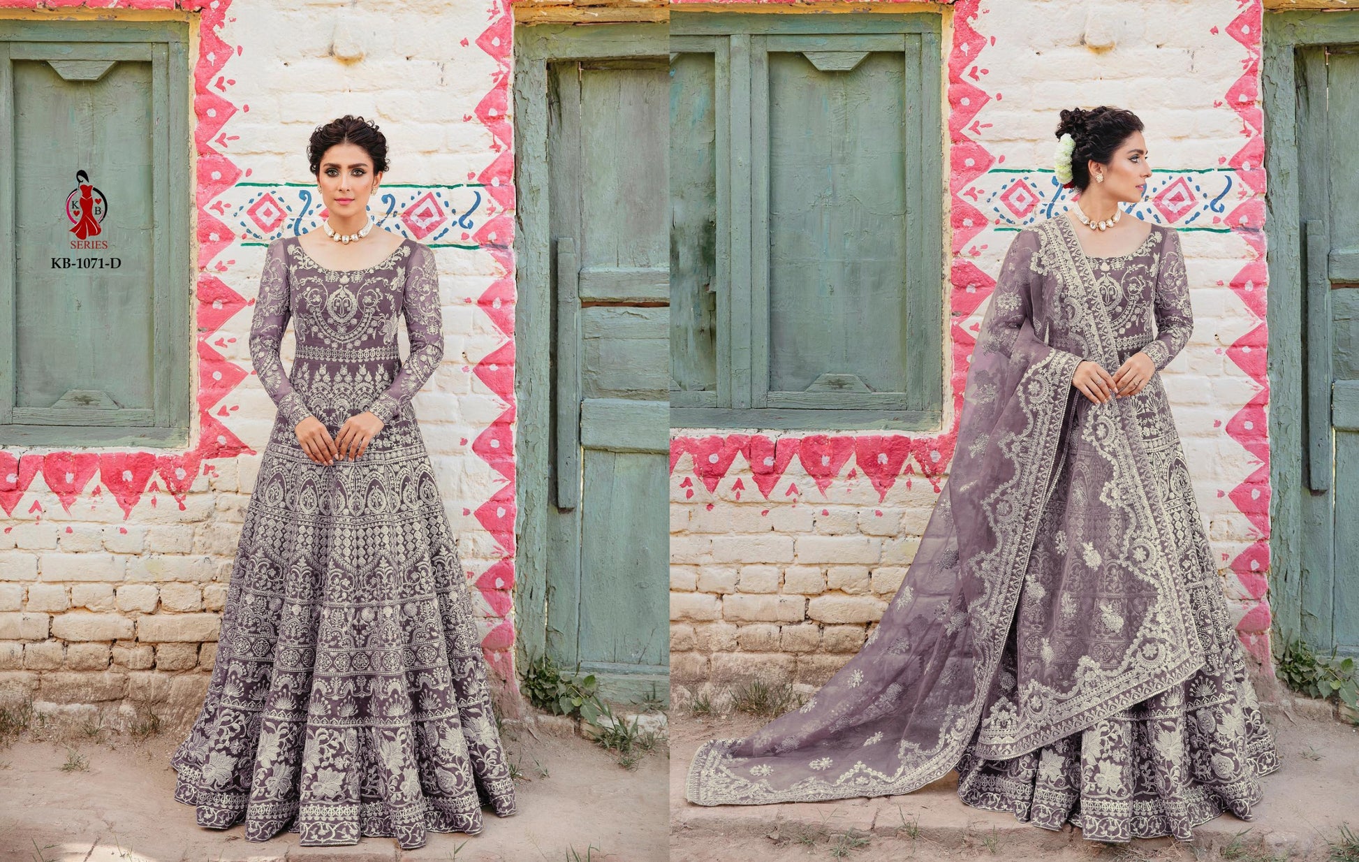 1071D Kb Series Gown Dupatta Set
