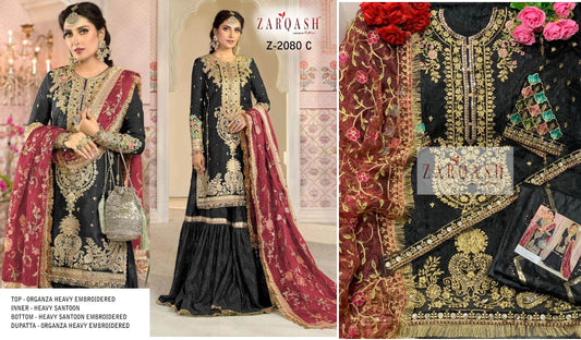 Z-2080C Zarqash Pakistani Salwar Suits