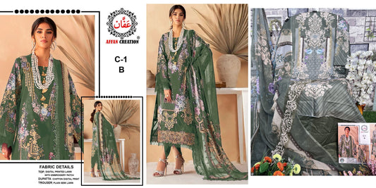 C-1B Affan Creation Pakistani Salwar Suits