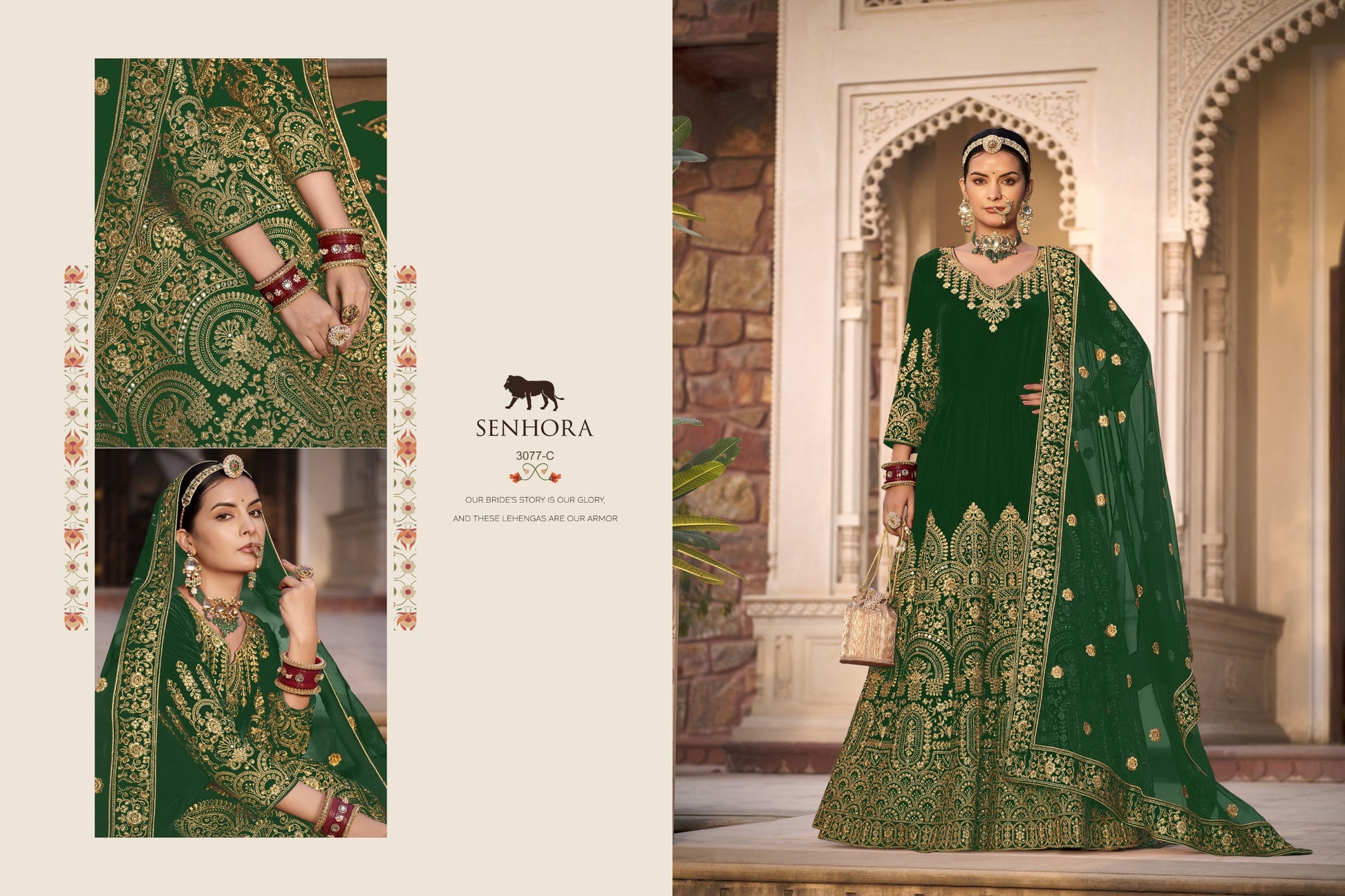 3077C Riwayaat Senhora Unstitched Suits