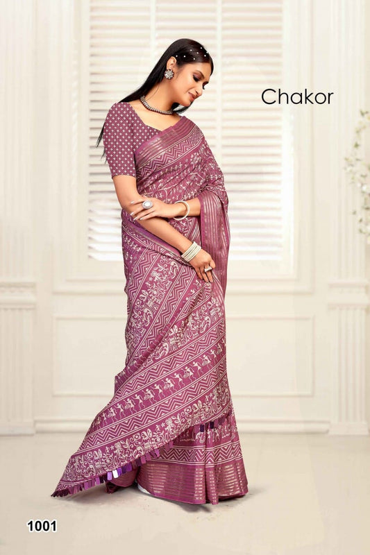 1001 Chakor Mahamani Creation Sarees