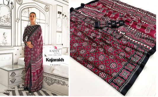 386002 Kajarakh Rajtex Sarees