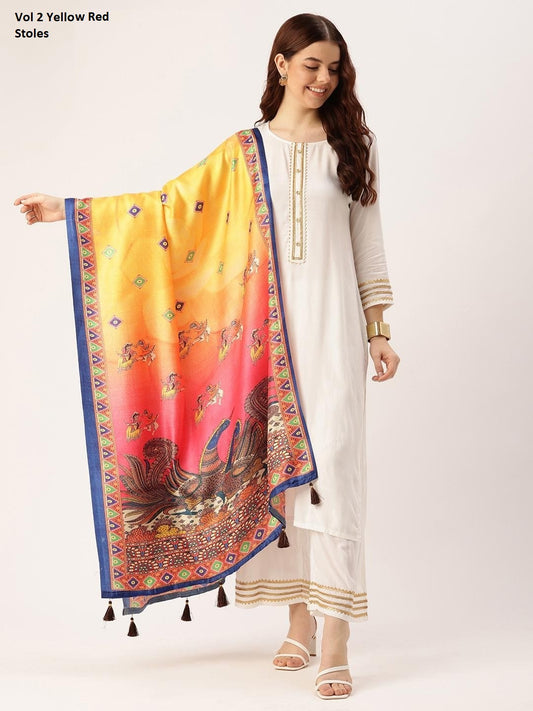 Vol 2 Yellow Red Bunawat Stoles