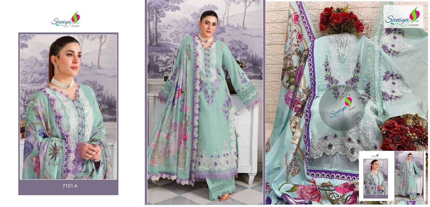 7101A Jade Saniya Trendz Pakistani Salwar Suits