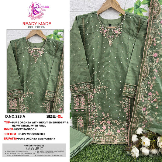 228-A Dinsaa Suit Pakistani Readymade Suits