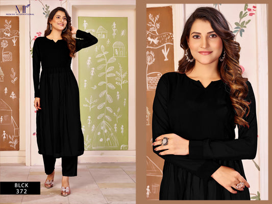 372 Black Kasturi Vol 1 Moksh Georgette Kurti