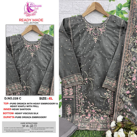 228-C Dinsaa Suit Pakistani Readymade Suits