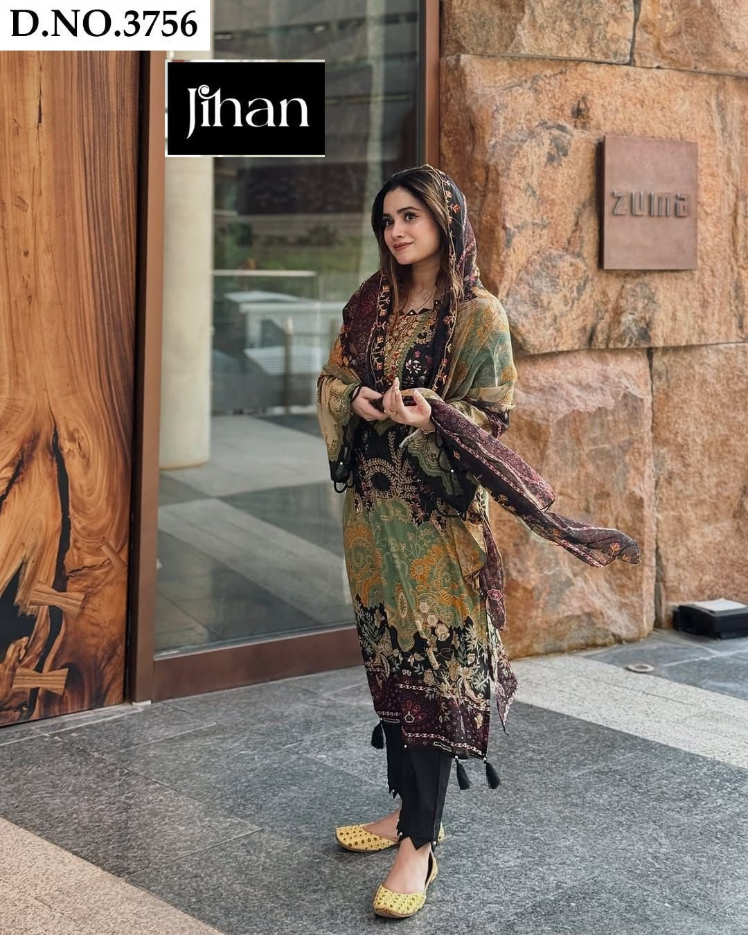 3756 Jihan Embroidery Pakistani Salwar Suits