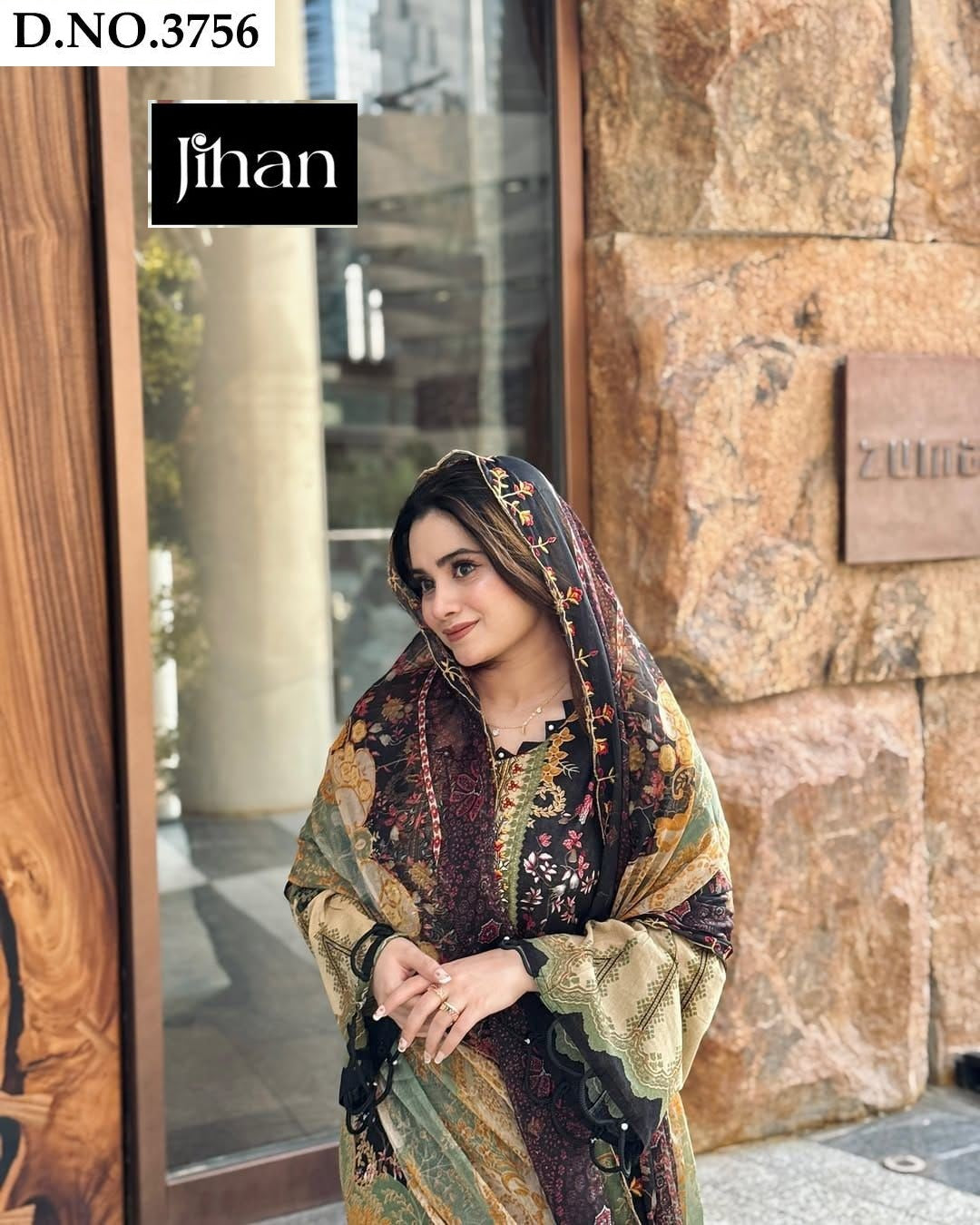 3756 Jihan Embroidery Pakistani Salwar Suits