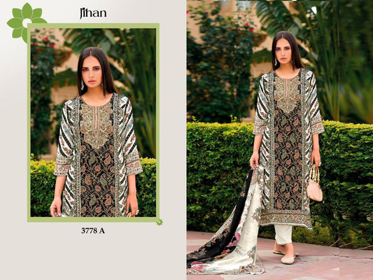 3778 A Jihan Printed Karachi Readymade Suit