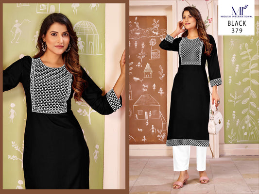 379 Madhur Vol 1 Moksh Rayon Kurti
