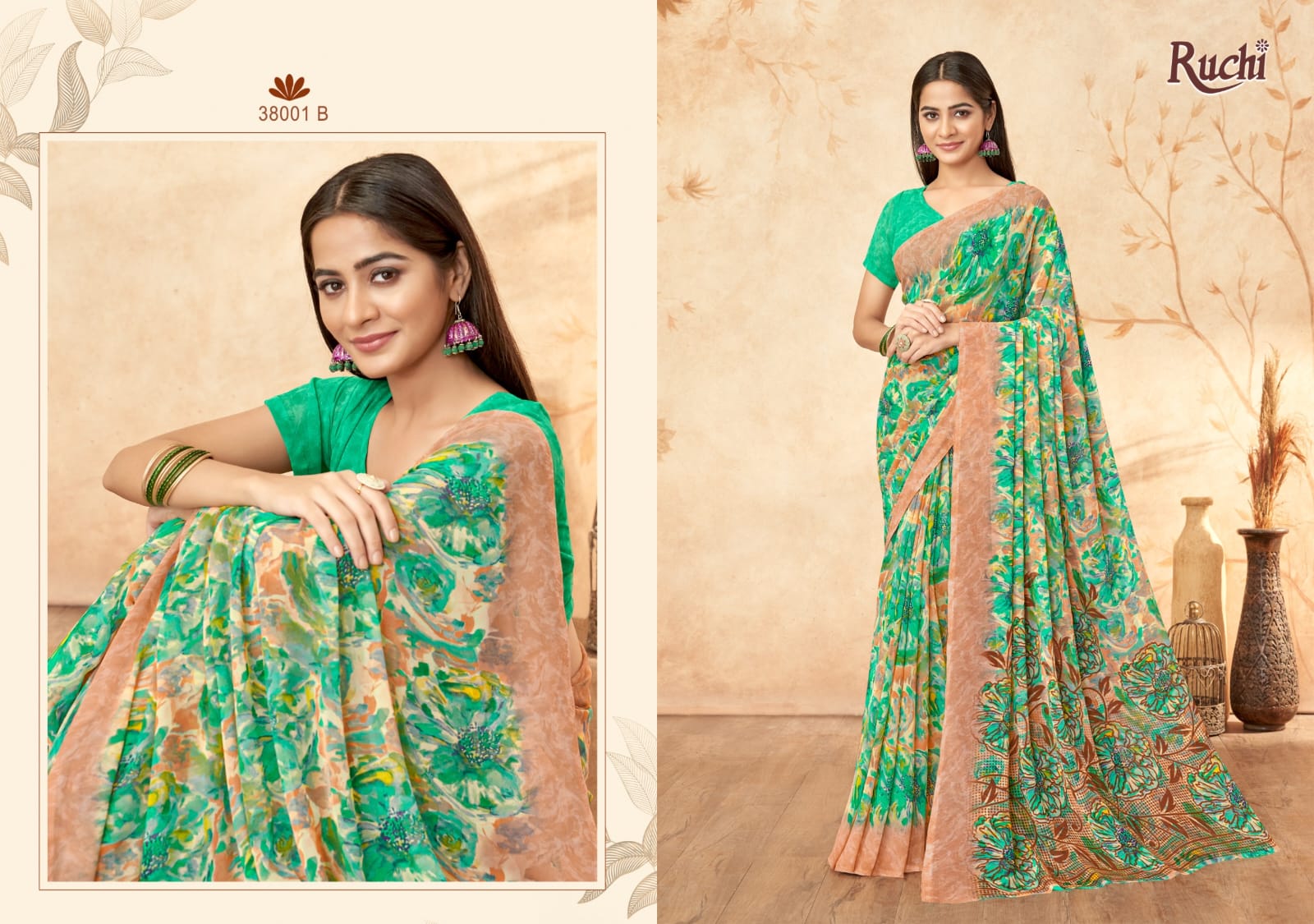 38001B Ragaa Vol 15 Ruchi Georgette Sarees