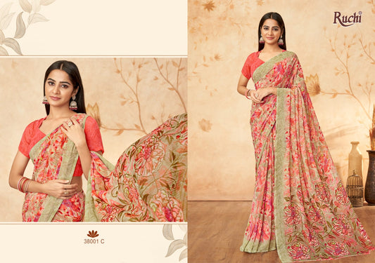 38001C Ragaa Vol 15 Ruchi Georgette Sarees