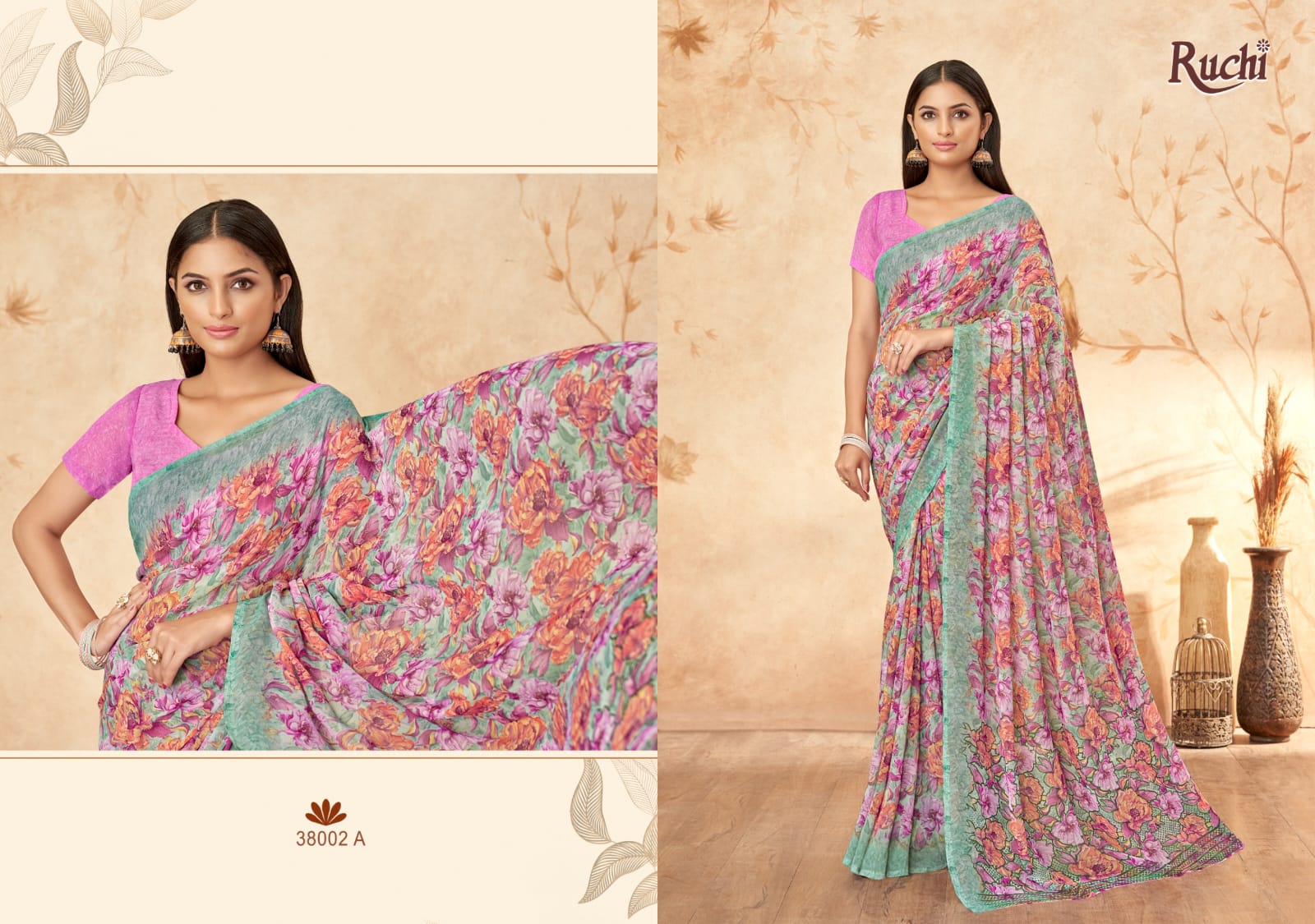 38002A Ragaa Vol 15 Ruchi Georgette Sarees