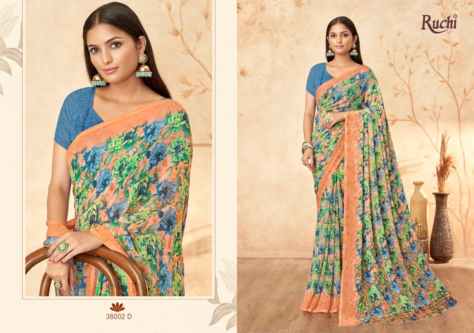 38002D Ragaa Vol 15 Ruchi Georgette Sarees