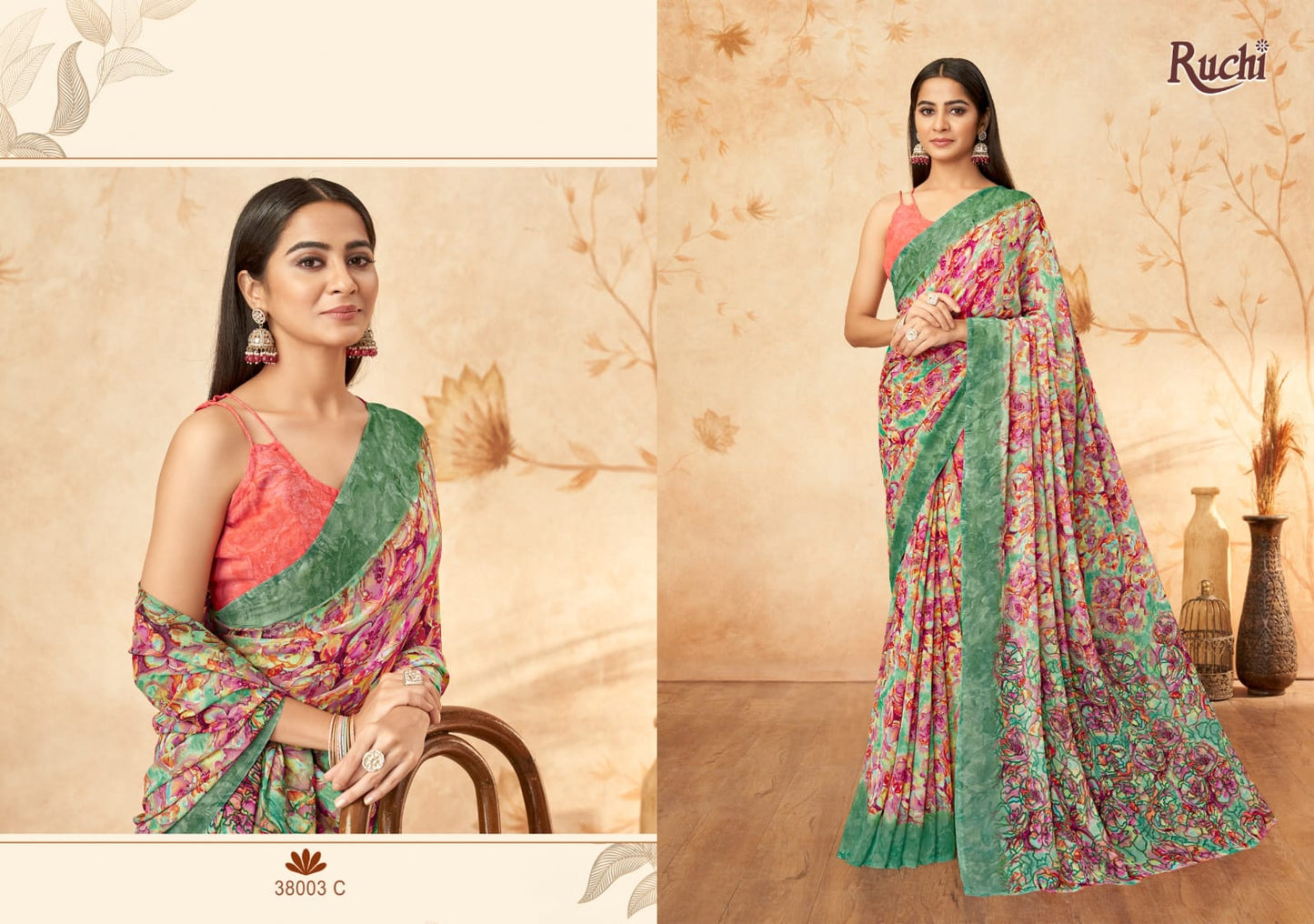 38003C Ragaa Vol 15 Ruchi Georgette Sarees