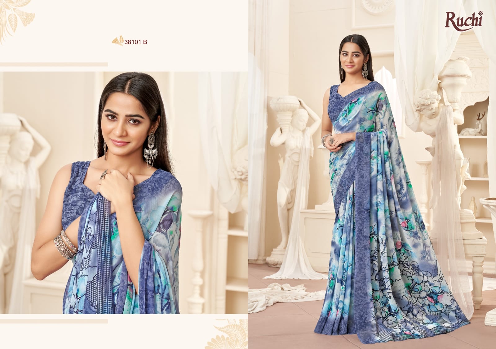 38101 B Ragaa Vol-16 Ruchi Georgette Sarees