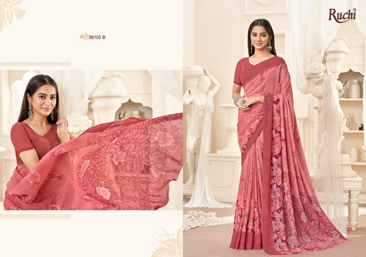 38102 B Ragaa Vol-16 Ruchi Georgette Sarees