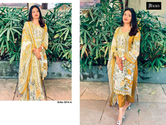 3814 A Jihan Printed Pakistani Patch Suits