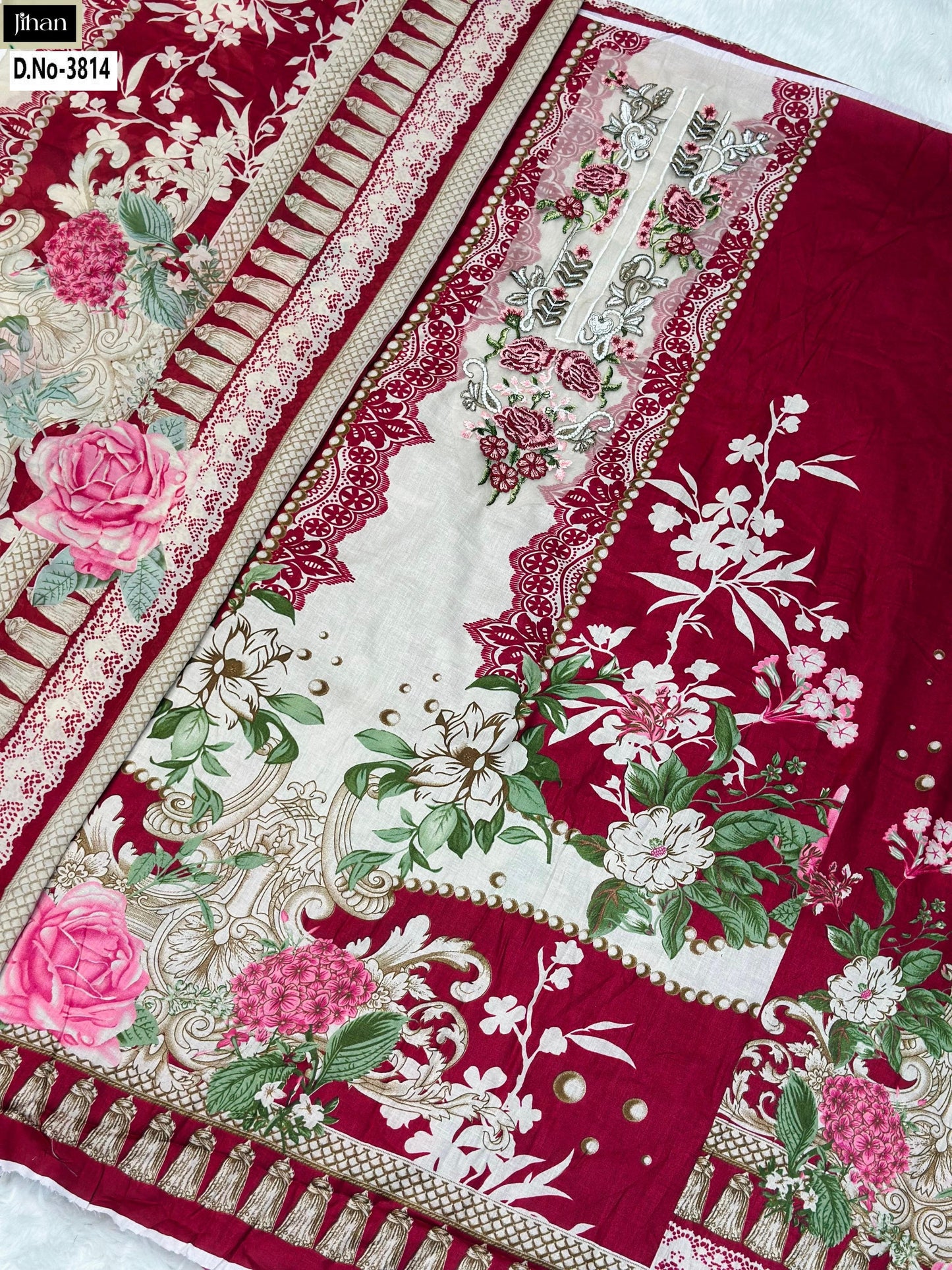 3814 Jihan Printed Pakistani Patch Suits