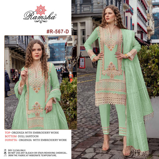 567-D Ramsha Pakistani Salwar Suits