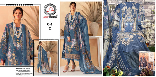 C-1C Affan Creation Pakistani Salwar Suits