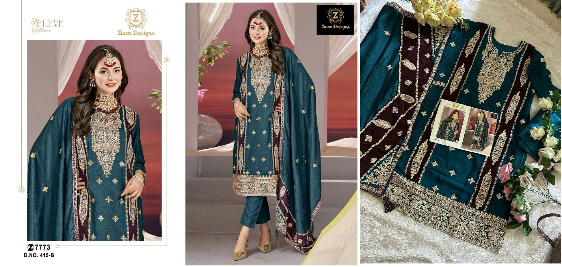 415B Ziaaz Designs Pakistani Salwar Suits