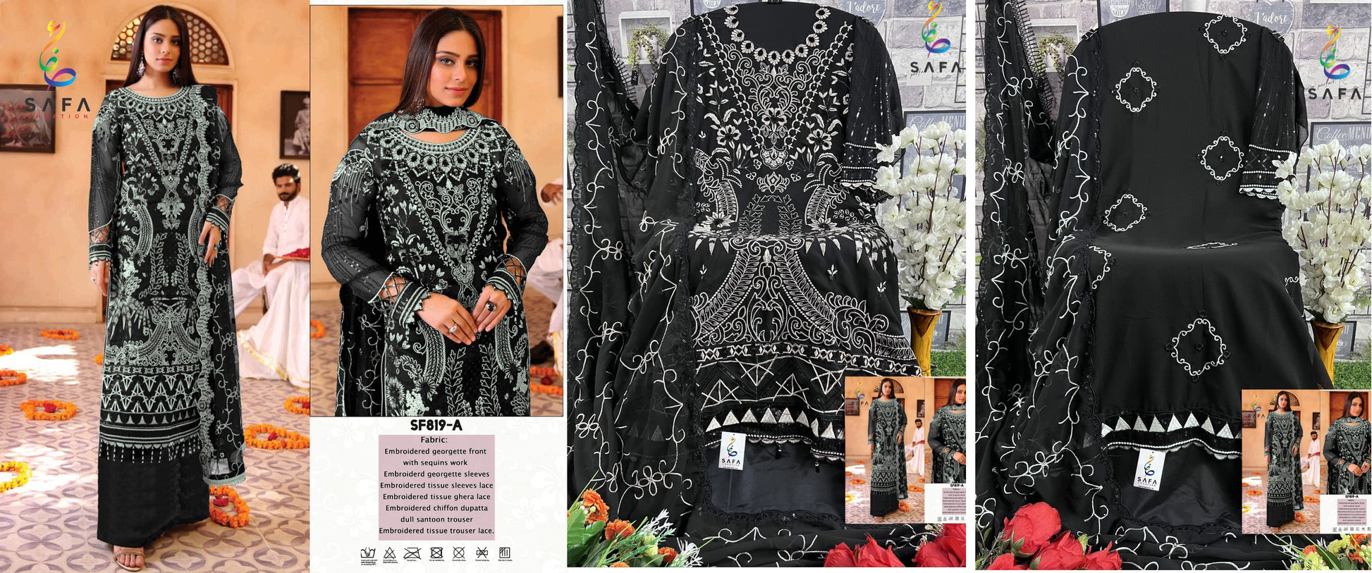 819A Safa Creation Pakistani Salwar Suits