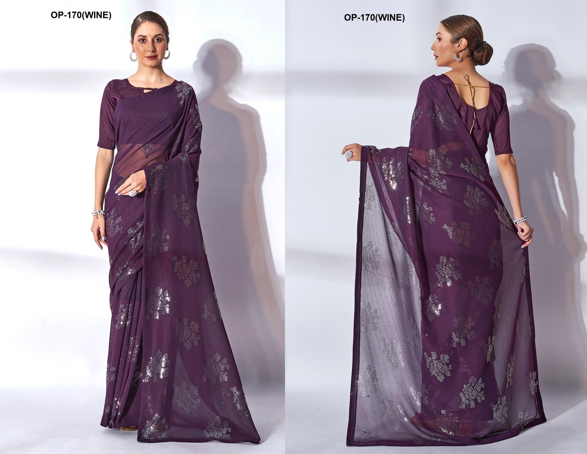 170 Wine Laxminam Sarees