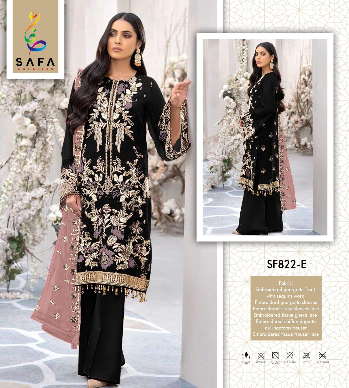 822E Safa Creation Pakistani Salwar Suits