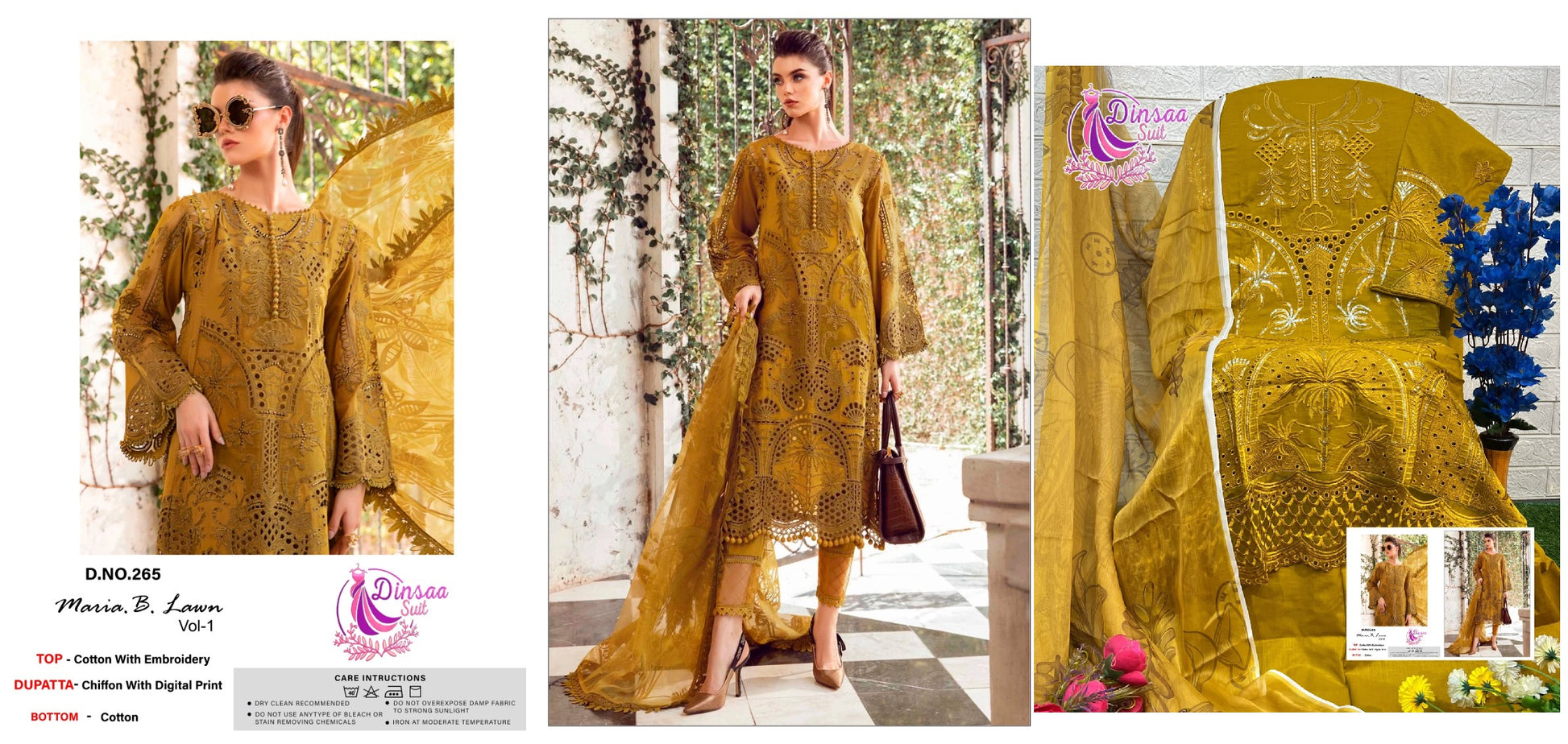 265 Maria B Lawn Vol 1 Dinsaa Suit Pakistani Salwar Suits