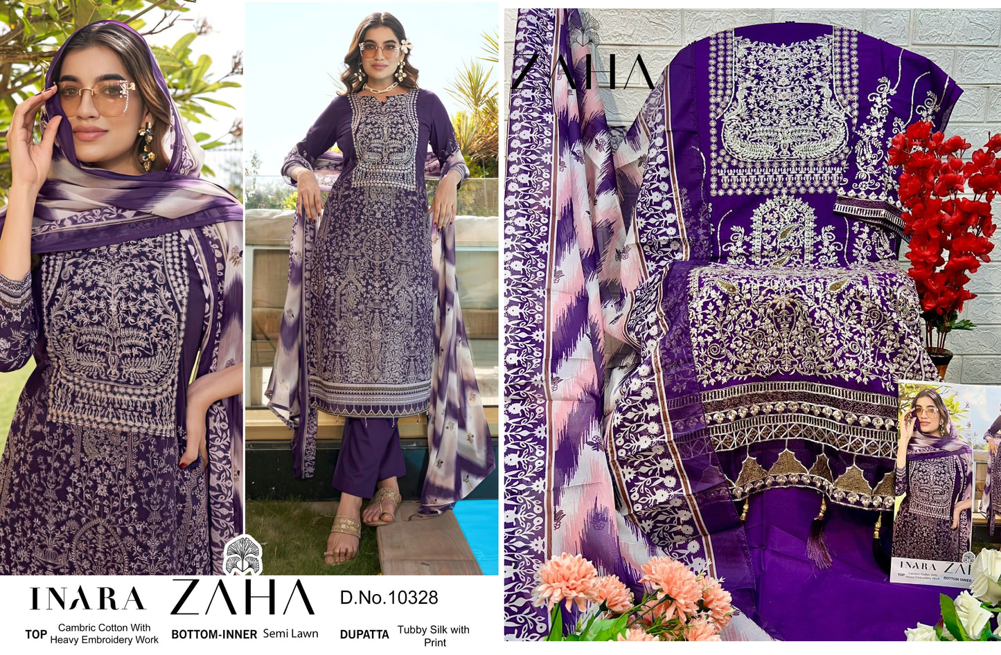 10328 Inara Vol 1 Zaha Pakistani Salwar Suits