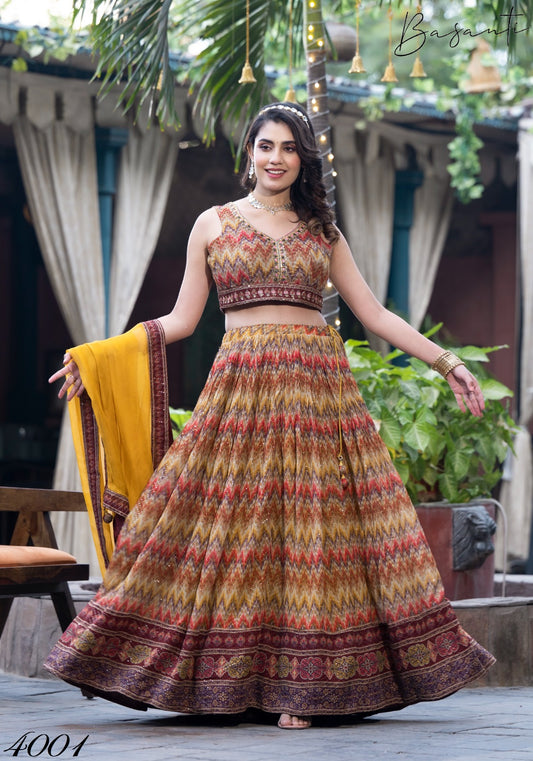 4001 Vol 4 Basanti Readymade Lehenga Choli