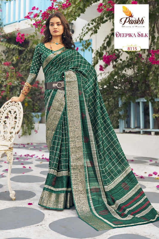8115 Deepika Silk Pankh Sarees