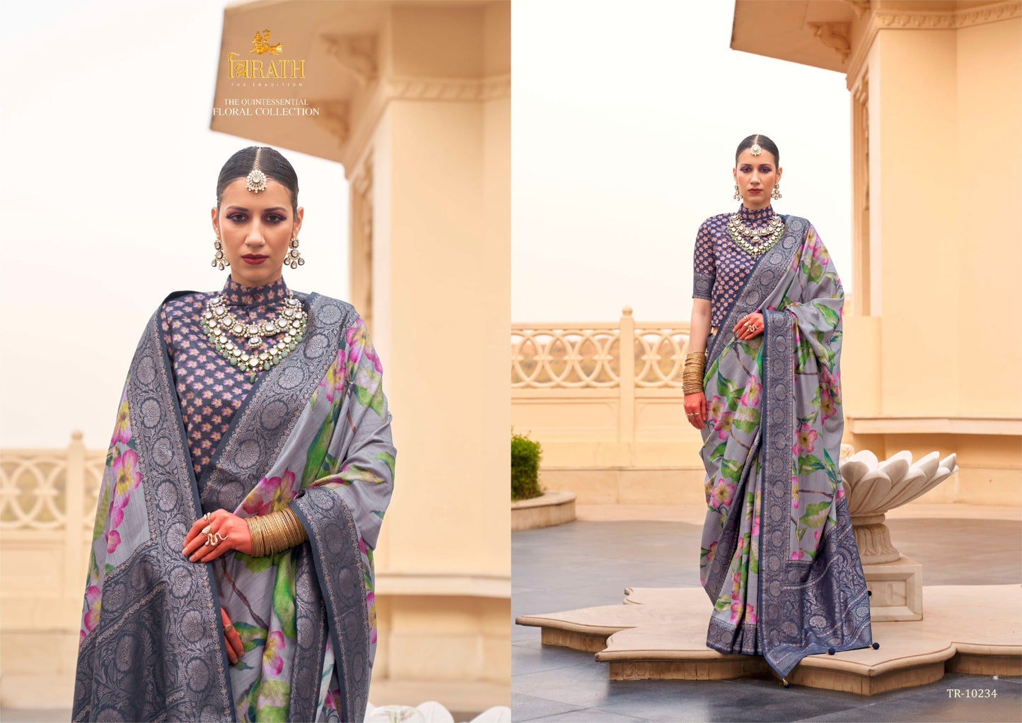 10234 Pushpvatika Trirath Sarees